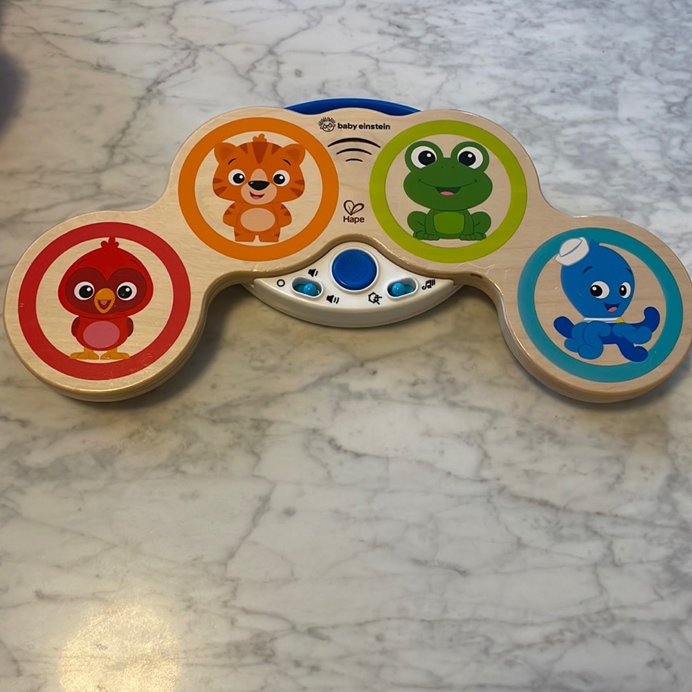 Baby Einstein Magic Touch Wooden Drum Musical Toy EUC